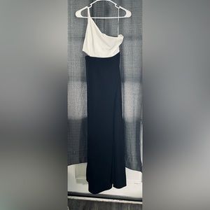 Lulus black and white formal dress